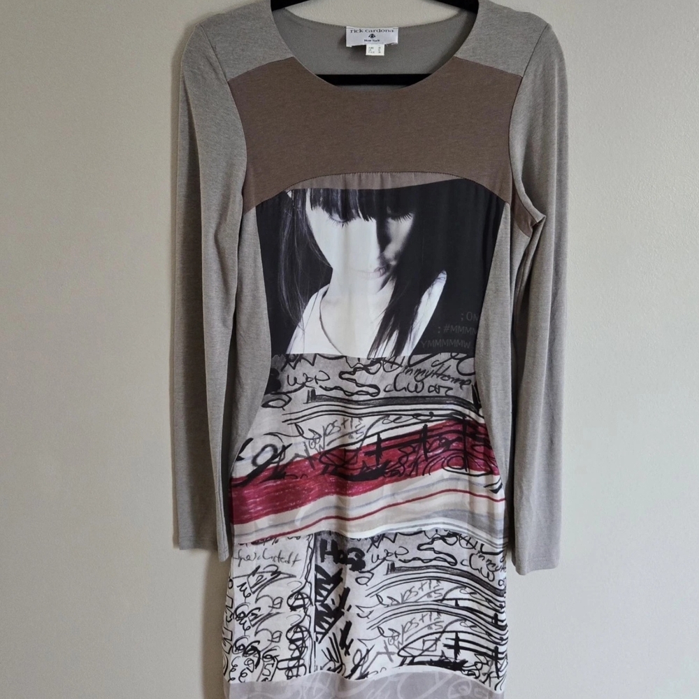 Rick Cardona New York Women's Dress Euro Size 36 Lined Lightweight Long Sleeve